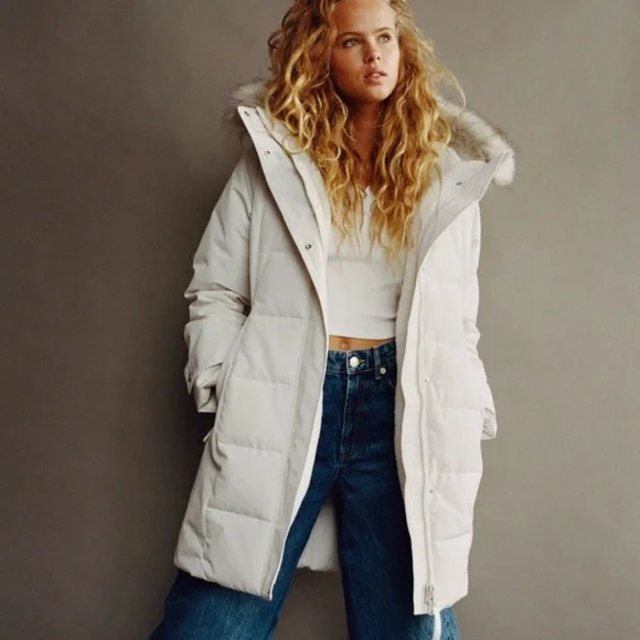 Zara Fur-Trimmed Long Winter Parka - Picture 2 of 12